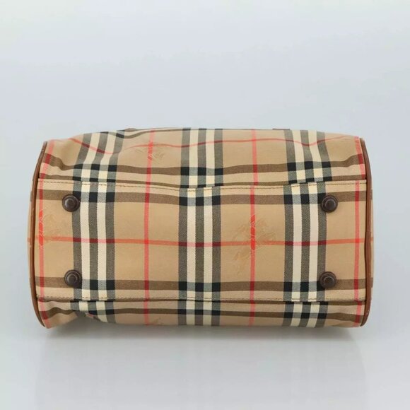 Burberrys Nova Check Hand Bag Canvas Beige Auth - Picture 12 of 16